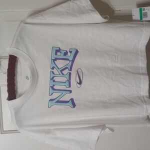 🎇2/$30 NWT NIKE Crop Top SWOOSH Size XL  Purple and Blue